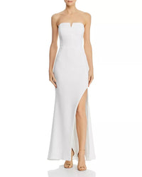 Crepe Form Fitting Bustier Gown - Solo Stylez