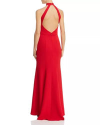 Fluted Crepe Gown With Side Split - Solo Stylez