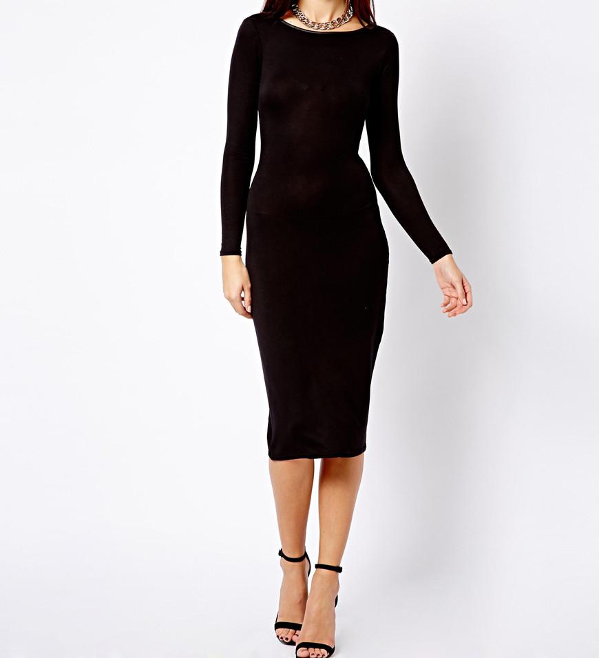 Simply Me Long Sleeve Extended Midi Dress - Solo Stylez